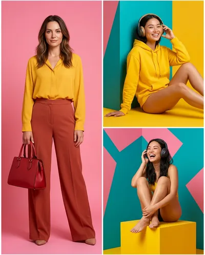 Un collage de trois panneaux haute résolution rendu avec une esthétique éditoriale minimaliste et une qualité de photographie commerciale haut de gamme. La