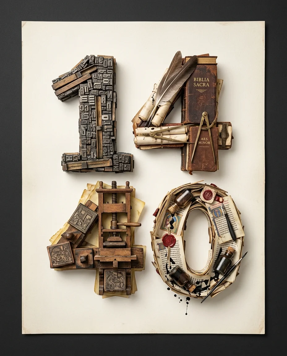 Top-down photograph of a printed poster lying flat on a dark charcoal matte surface, the poster fills nearly the entire...