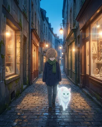Eine Anime-Filmszene im atmosphärischen Stil gefeierter japanischer Animationsregisseure, bekannt für atemberaubendes Umgebungs-Storytelling. Die Kulisse...
